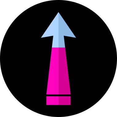 Ok simgesinin vektör illüstrasyonu. Yön ok sembolü düz biçimli              