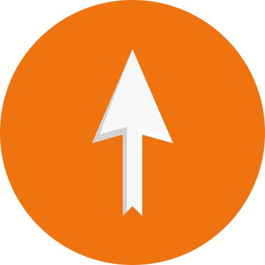 Ok simgesinin vektör illüstrasyonu. Yön ok sembolü düz biçimli              