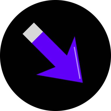 Ok simgesinin vektör illüstrasyonu. Yön ok sembolü düz biçimli              