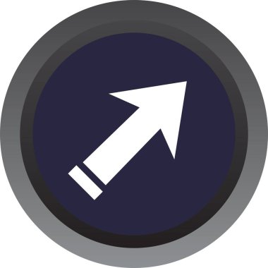 Ok simgesinin vektör illüstrasyonu. Yön ok sembolü düz biçimli              