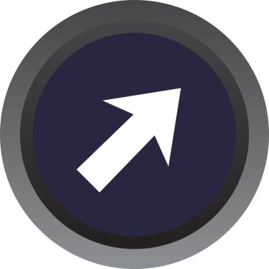 Ok simgesinin vektör illüstrasyonu. Yön ok sembolü düz biçimli              