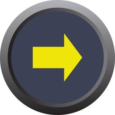 Ok simgesinin vektör illüstrasyonu. Yön ok sembolü düz biçimli              