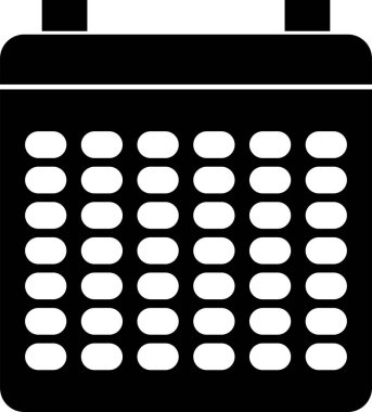 Takvim simgesi beyaz arkaplanda izole edildi