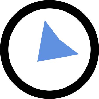 Beyaz arkaplanda ok yönü simgesi, vektör illüstrasyonu