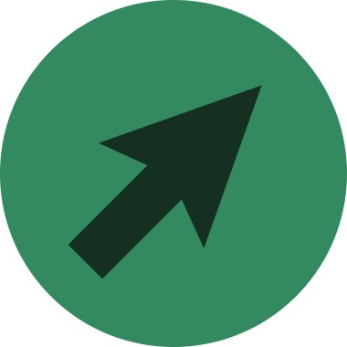 Ok simgesinin vektör illüstrasyonu. Yön ok sembolü düz biçimli              