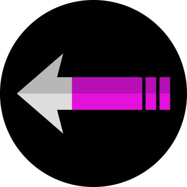 Ok simgesinin vektör illüstrasyonu. Yön ok sembolü düz biçimli              