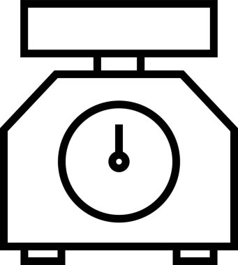 Beyaz arkaplanda mutfak boyutu simgesi