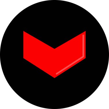 düz biçim vektör illüstrasyonunda kırmızı ok simgesi