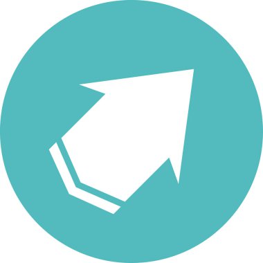 Ok simgesinin vektör illüstrasyonu. Yön ok sembolü düz biçimli              