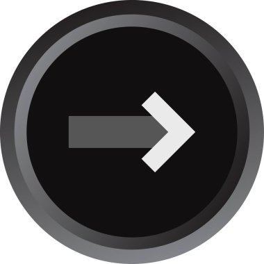 Ok simgesinin vektör illüstrasyonu. Yön ok sembolü düz biçimli              