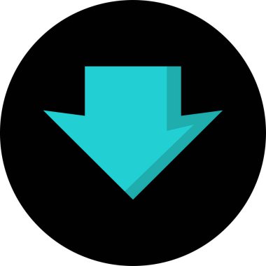 Ok simgesinin vektör illüstrasyonu. Yön ok sembolü düz biçimli              