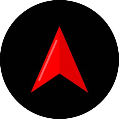 düz biçim vektör illüstrasyonunda kırmızı ok simgesi