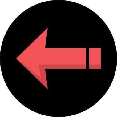 düz biçim vektör illüstrasyonunda kırmızı ok simgesi