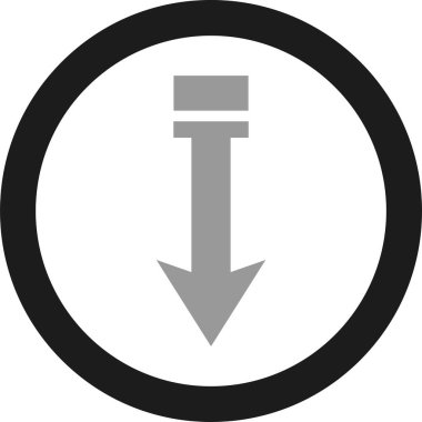 Beyaz arkaplanda ok yönü simgesi, vektör illüstrasyonu    