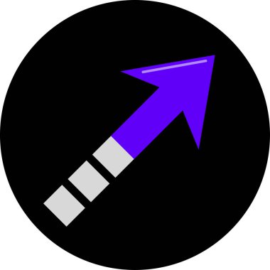 Yön oku. Web simgesi basit illüstrasyon              