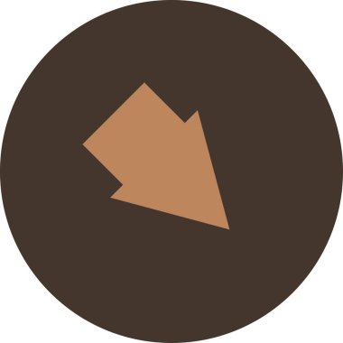 Yön oku. Web simgesi basit illüstrasyon              