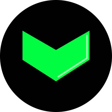 green arrow. Web simgesi basit illüstrasyon              