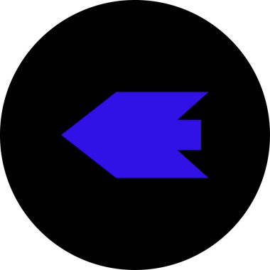 Yön oku. Web simgesi basit illüstrasyon              