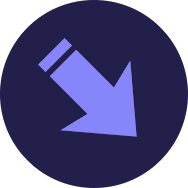 Yön oku. Web simgesi basit illüstrasyon              