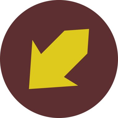 Yön oku. Web simgesi basit illüstrasyon              