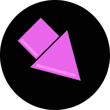 Pembe ok. Web simgesi basit illüstrasyon              