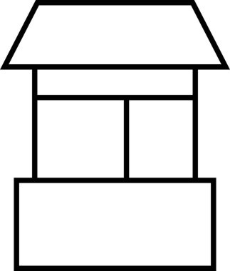 Su kuyusu simgesi izole edilmiş işaret sembolü ve uygulama için düz biçim