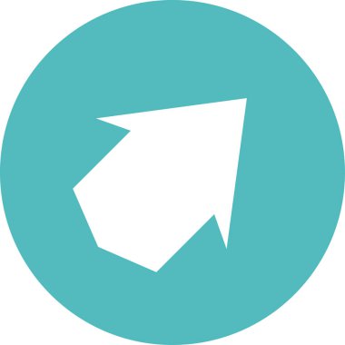 Yön oku. Web simgesi basit illüstrasyon              