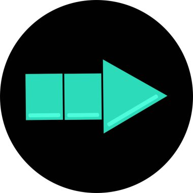 green arrow. Web simgesi basit illüstrasyon              