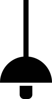 Kolye lambası simgesi, vektör illüstrasyonu