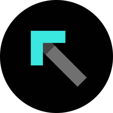 Yön oku. Web simgesi basit illüstrasyon              