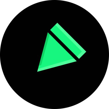 green arrow. Web simgesi basit illüstrasyon              