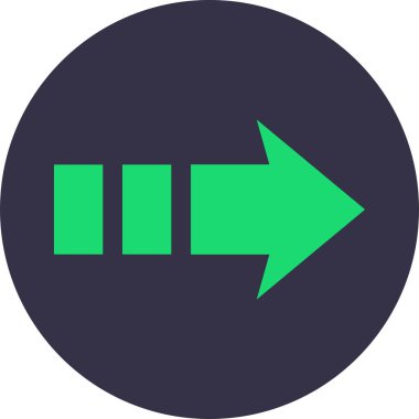 green arrow. Web simgesi basit illüstrasyon              