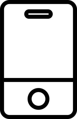 Beyaz arkaplanda akıllı telefon simgesi, modern cep telefonu simgesi 