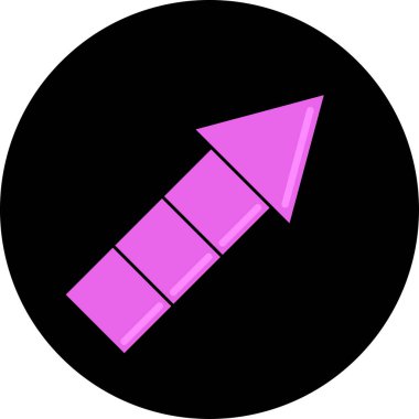 Pembe ok. Web simgesi basit illüstrasyon              