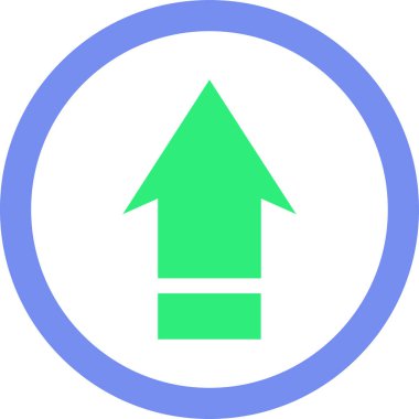 Beyaz arkaplanda yeşil ok yönü simgesi, vektör illüstrasyonu             