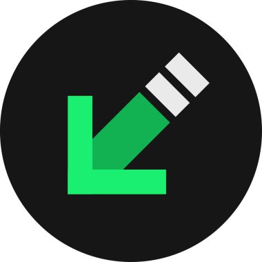 Yön oku. Web simgesi basit illüstrasyon              