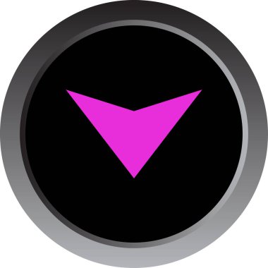 Pembe ok. Web simgesi basit illüstrasyon              