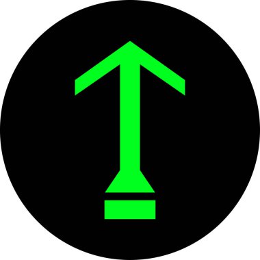 green arrow. Web simgesi basit illüstrasyon              