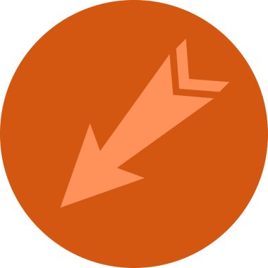 Yön oku. Web simgesi basit illüstrasyon              