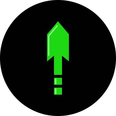 green arrow. Web simgesi basit illüstrasyon              