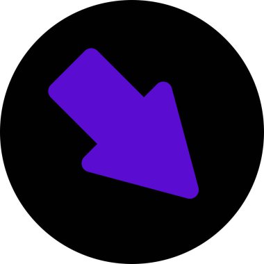 Yön oku. Web simgesi basit illüstrasyon              