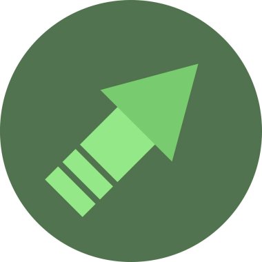 green arrow. Web simgesi basit illüstrasyon              