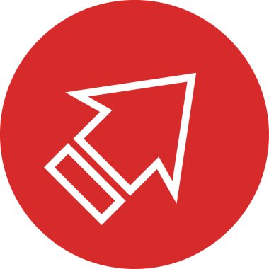 Yön oku. Web simgesi basit illüstrasyon              