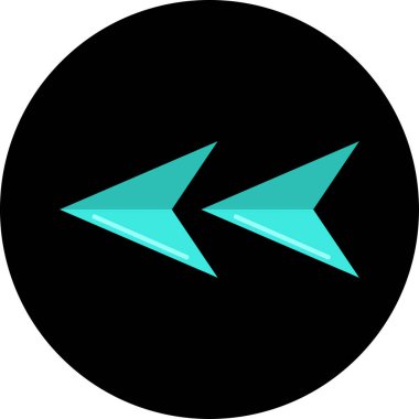 Sol ok simgesi, vektör illüstrasyonu