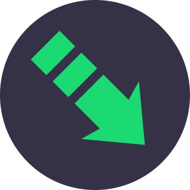 yeşil ok simgesi tasarım vektörü çizimi         