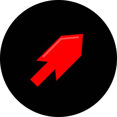 kırmızı ok simgesi tasarım vektörü çizimi         