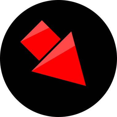 kırmızı ok simgesi tasarım vektörü çizimi         