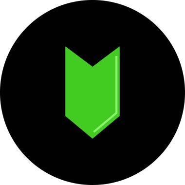 yeşil ok simgesi tasarım vektörü çizimi         