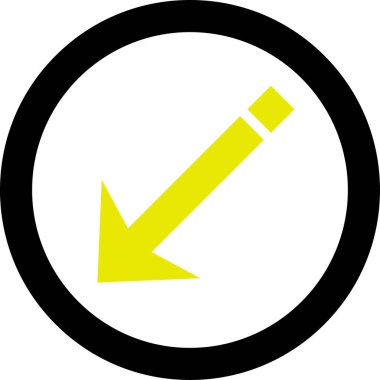 Beyaz arkaplanda ok yönü simgesi, vektör illüstrasyonu