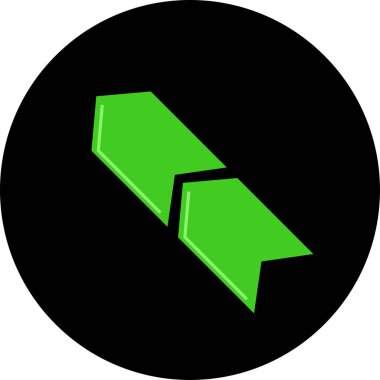 yeşil ok simgesi tasarım vektörü çizimi         